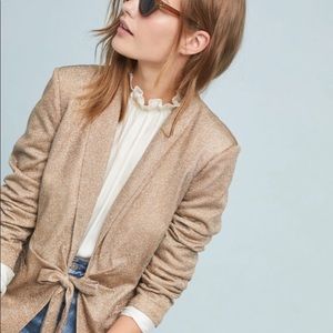 Anthropologie Greylin gold tuxedo jacket NWT